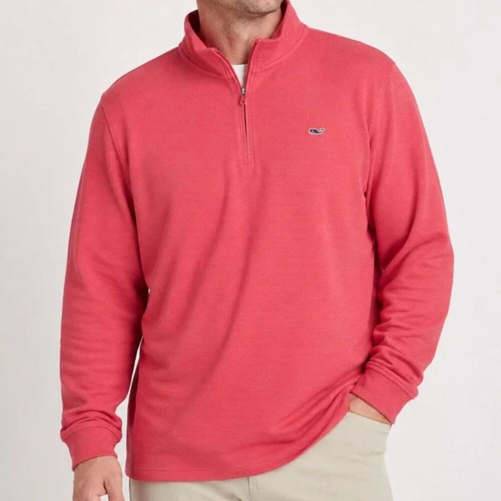 Vineyard Vines Saltwater Quarter Zip Men’s XXL Sailors Red NWT